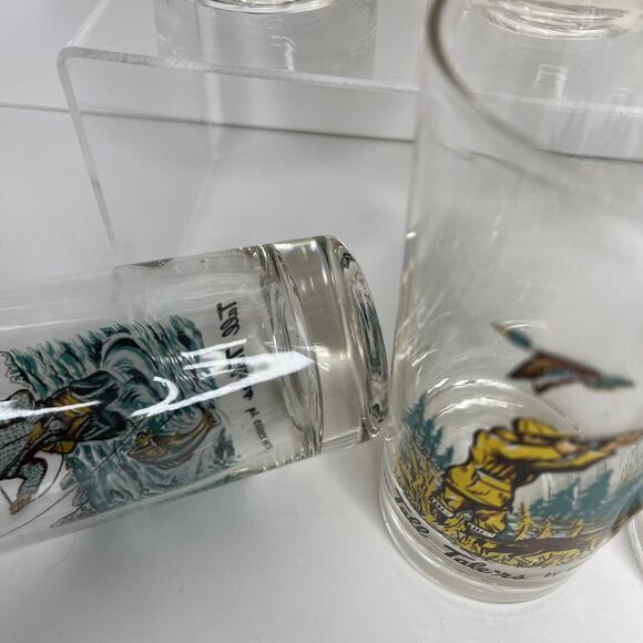(6) Tall Tale'rs By George Miller Golf Sports Tumblers Glasses Vintage Ice Tea - Picture 9 of 9